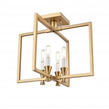 DVI DVP37111BR - Carisbrooke 15" Semi-flush, Brass