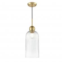 DVI DVP37621BR-RIC - Hariette 17" Ribbed Pendant, Brass