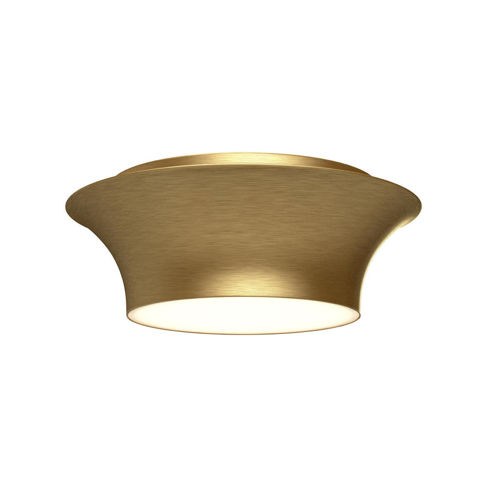 Emiko 12-in Brushed Gold 2 Lights Flush Mount