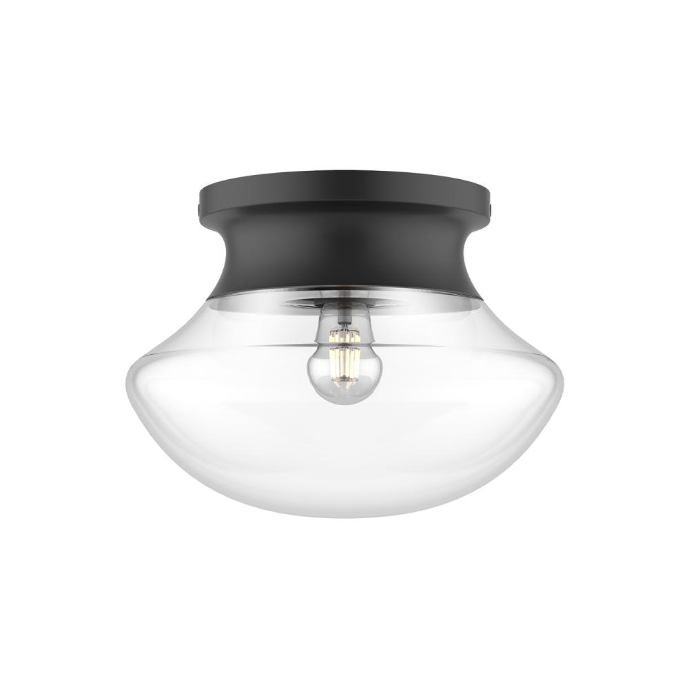 Marcel 11-in Matte Black 1 Light Flush Mount