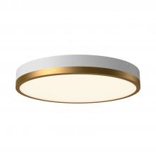 Alora Lighting FM554215AGWH-5CCT - Adelaide 15-in Aged Gold/White LED Flush Mount