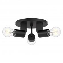 Alora Lighting SF607003MB - Claire 10-in Matte Black 3 Lights Semi Flush Mount