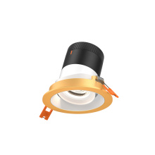 Dals RC03-CC-35-GMBWH-TGD - 3in Modular Downlight, 5CCT, 35 degree Beam Angle, Gimbal Reflector, White, Gold trim