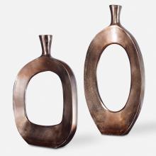 Uttermost 18965 - Kyler Textured Bronze Vases Set/2