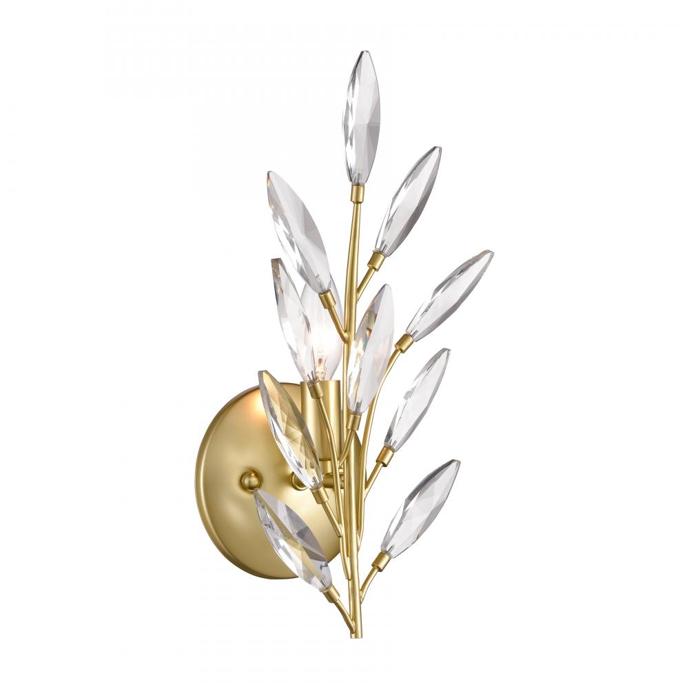 Flora Grace 14'' High 1-Light Sconce - Champagne Gold