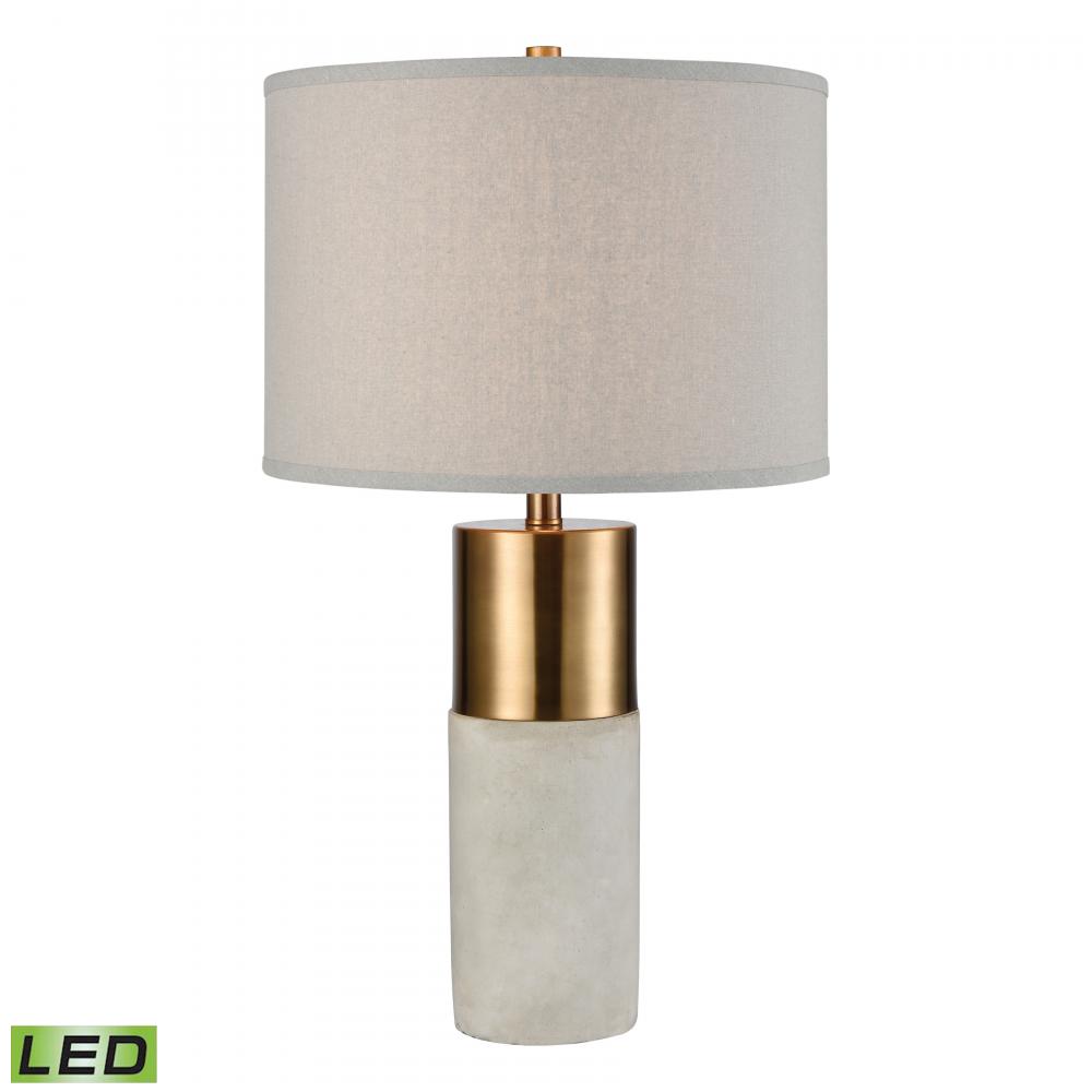 Gale 26.5&#39;&#39; High 1-Light Table Lamp - Polished Concrete - Includes LED Bulb