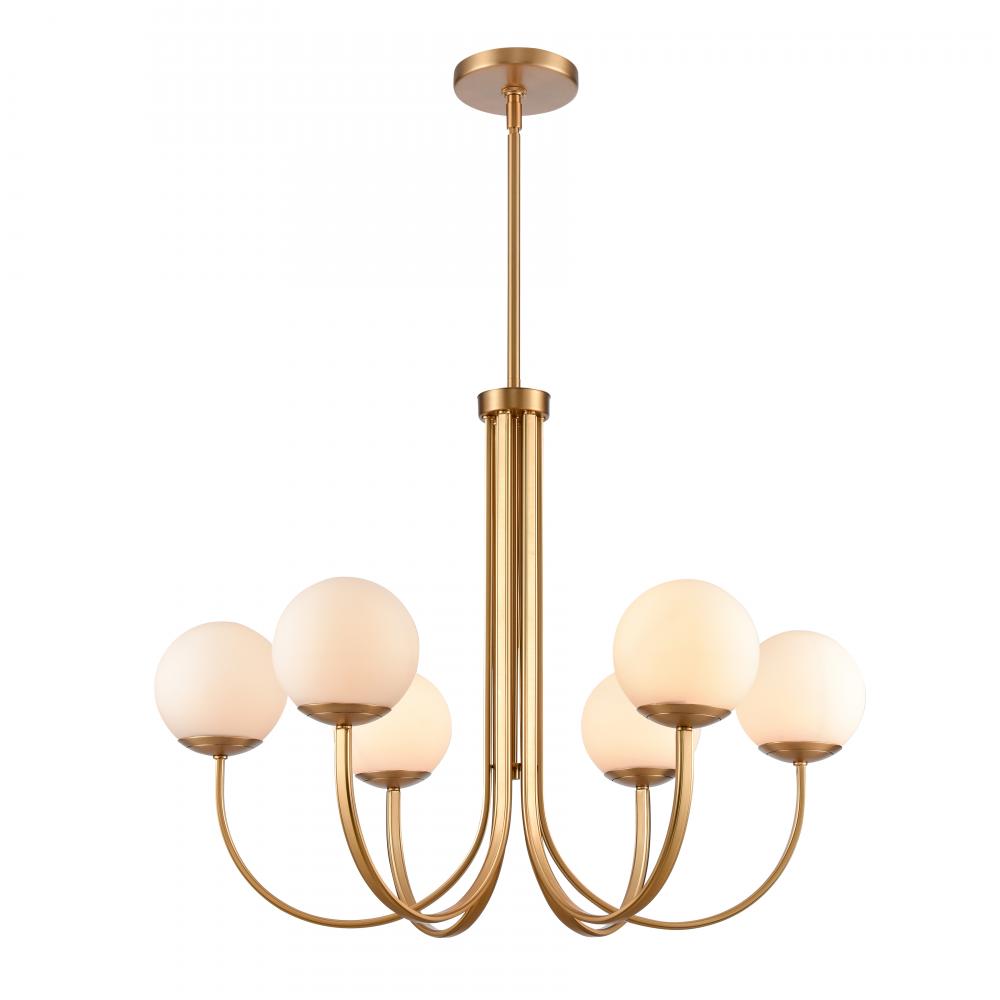 Caroline 32'' Wide 6-Light Chandelier - Brushed Gold